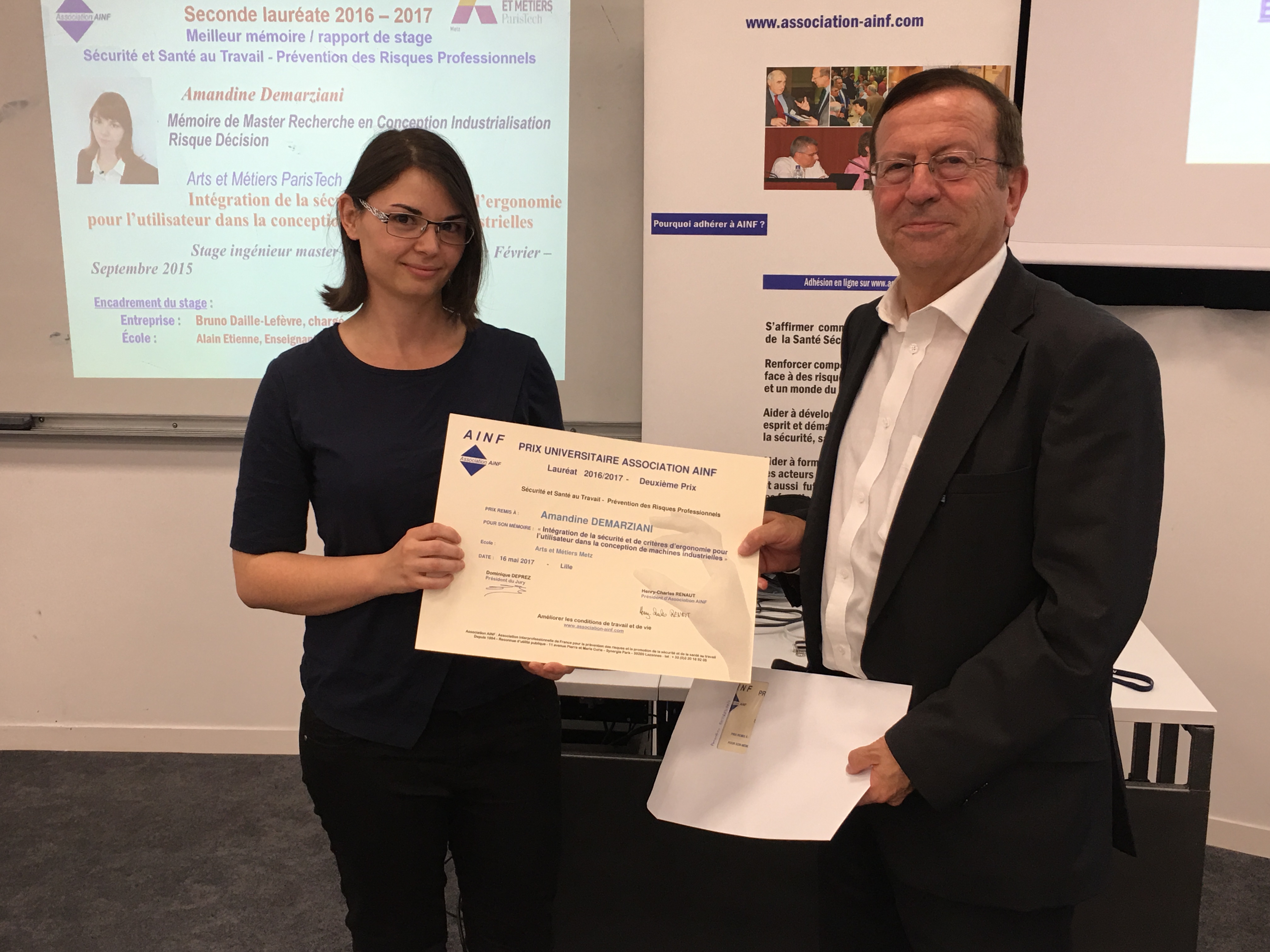 Amandine Demarziani, étudiante du Master Recherche KIMP-CII