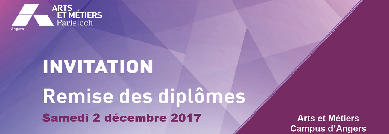 Cérémonie remise diplôme campus Arts et Métiers Angers
