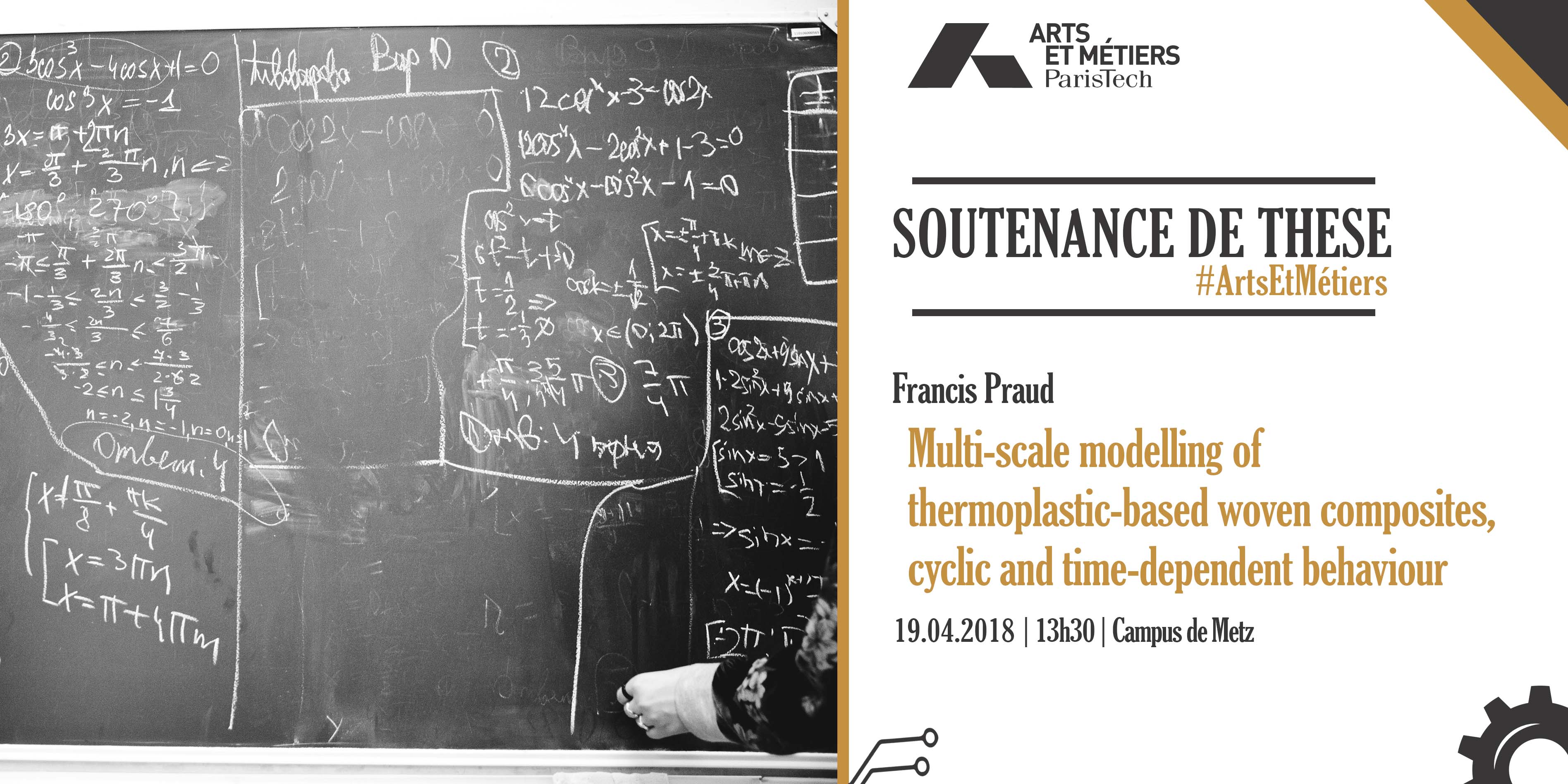 Soutenance de thèse de Francis Praud, doctorant au sein du LEM3