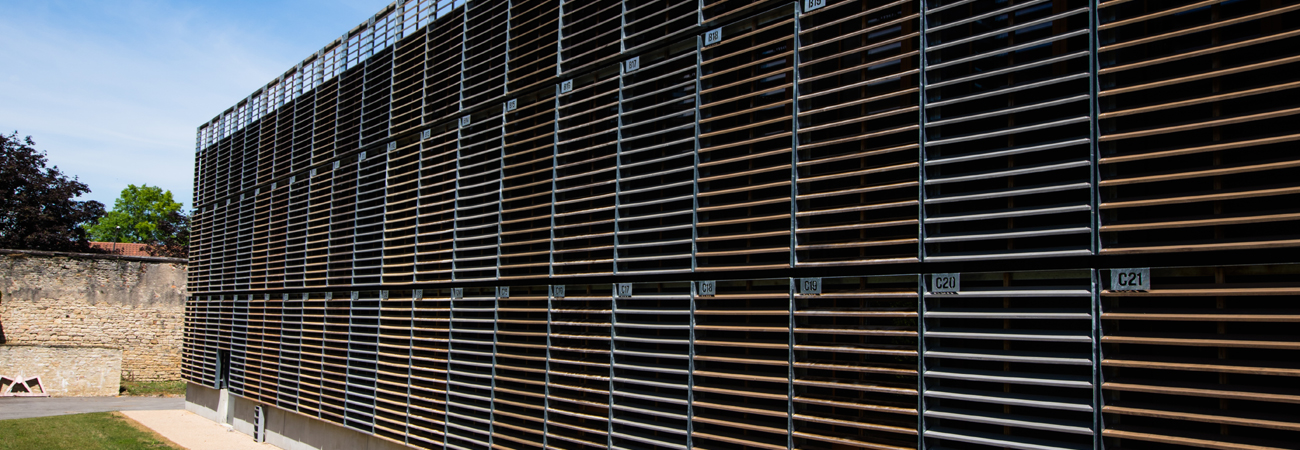 Façade expérimentale de la Halle Bois 