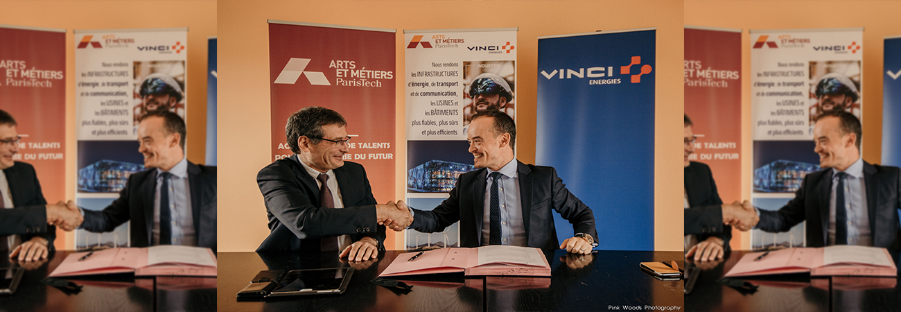 Hervé Adam, Directeur Général VINCI Energies France et Alexandre Rigal, Directeur Général Délégué d’Arts et Métiers