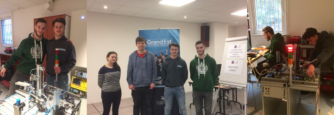 Quelques images de la compétition, pendant les ateliers de mécatronique 