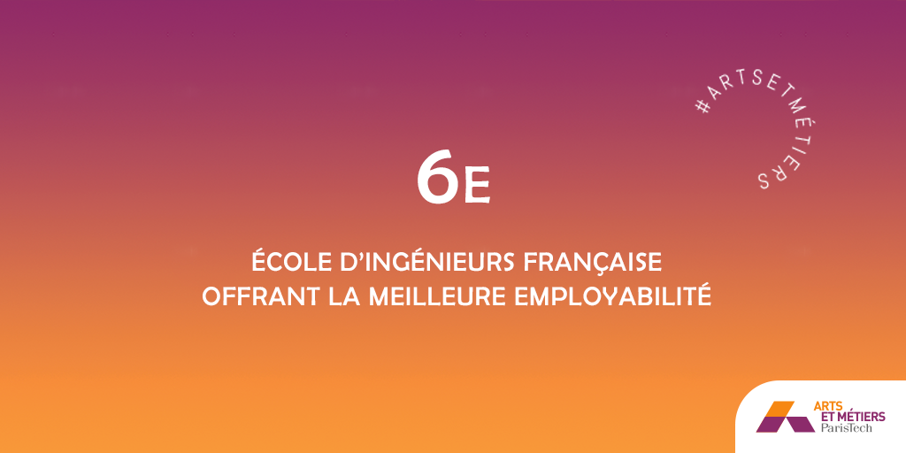 Arts Et Métiers est classée 6e école d’ingénieurs française par le Times Higher Education