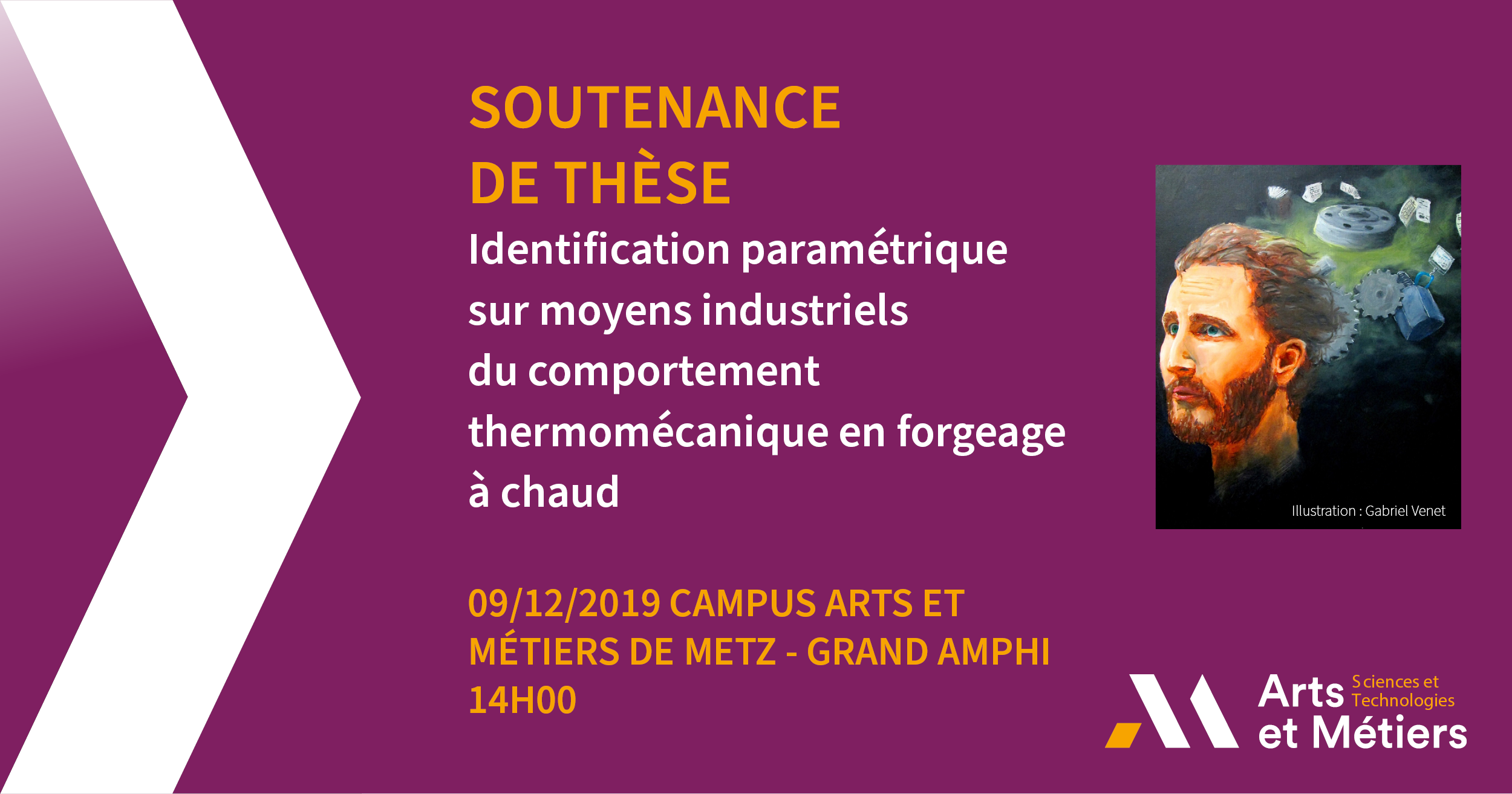Gabriel Venet, doctorant du Laboratoire de Conception Fabrication Commande du campus Arts et Métiers de Metz