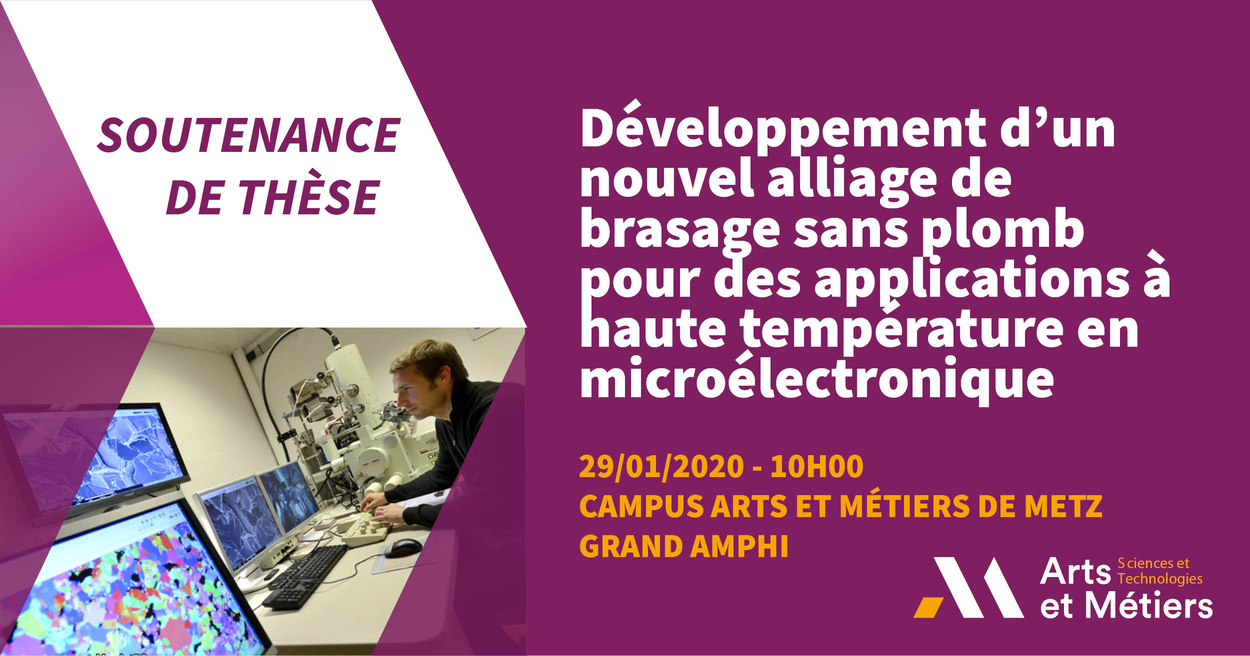 Soutenance de thèse de Marc Wary, doctorant du Laboratoire d'Études des Microstructures et de Mécanique des Matériaux (LEM3)