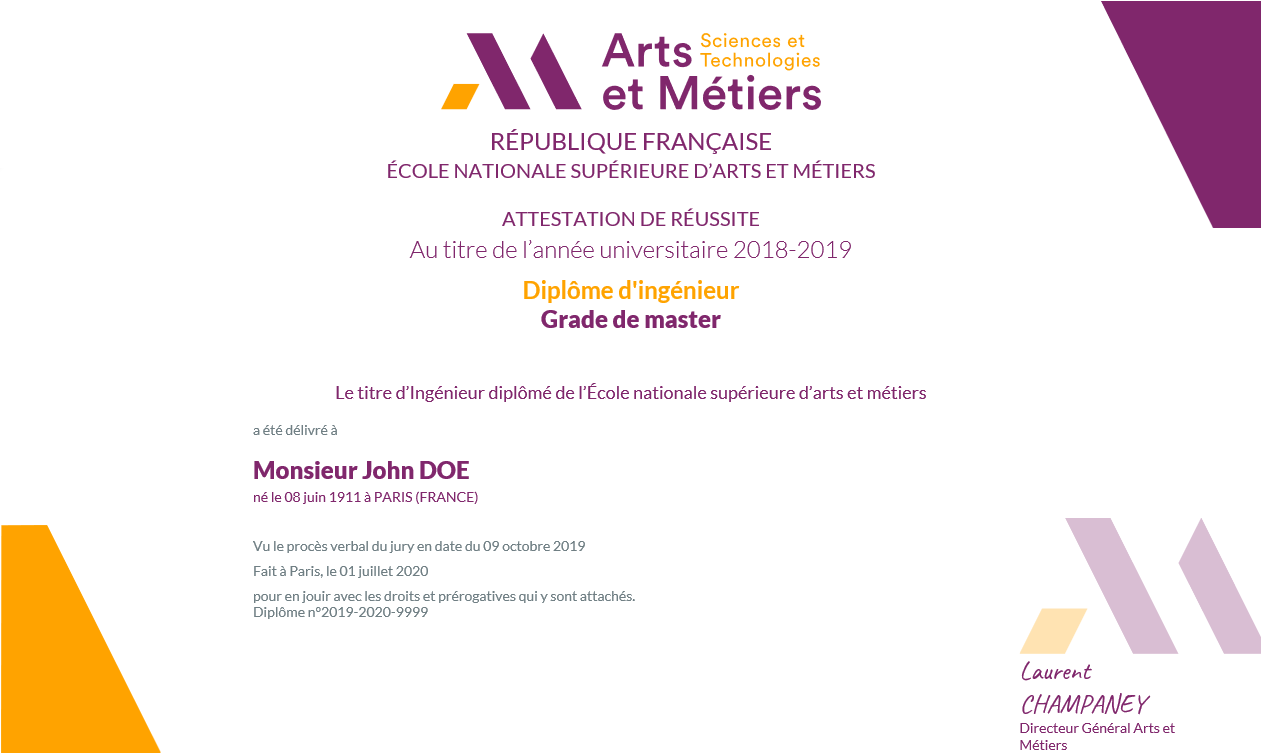 attestation de réussite blockchain