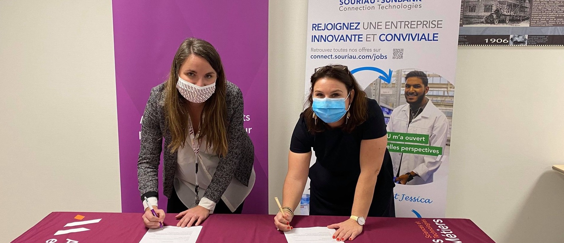 signature convention arts et métiers angers et SOURIAU