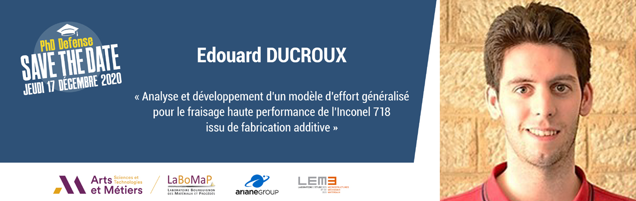 Soutenance de thèse d'Edouard DUCROUX