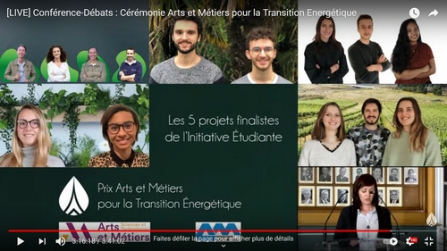Cérémonie arts et métiers pour la transition énergétique