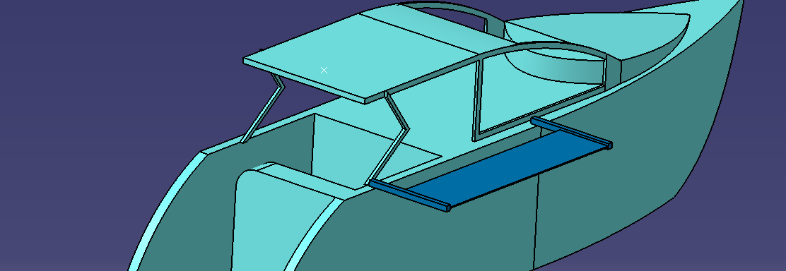 Pierre Aboucaya s’est lancé dans un projet d’innovation technologique : Proposer aux bateaux de plaisance une place supplémentaire, suspendue sur l’eau.