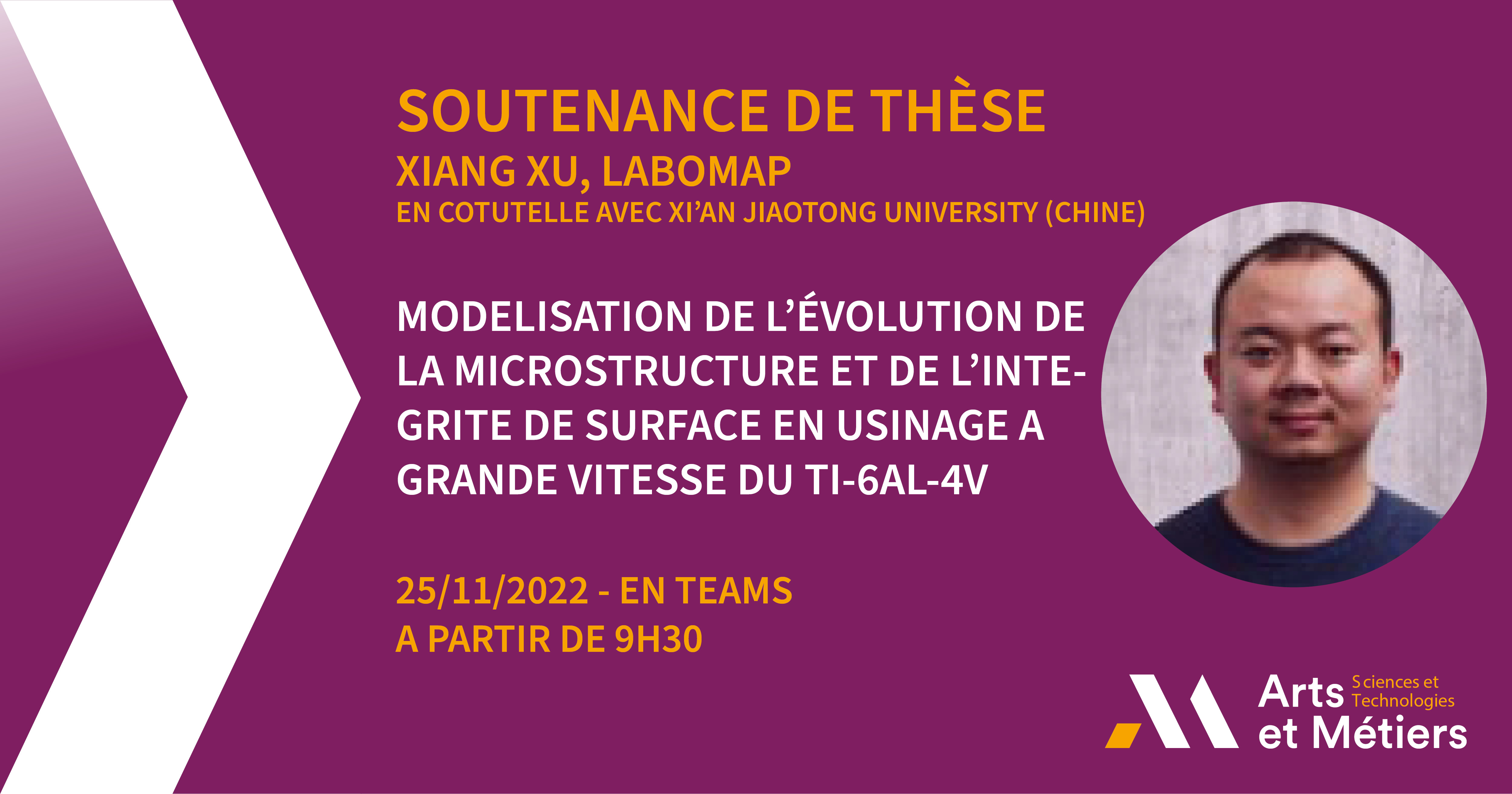 Soutenance de thèse en cotutelle de Xiang XU