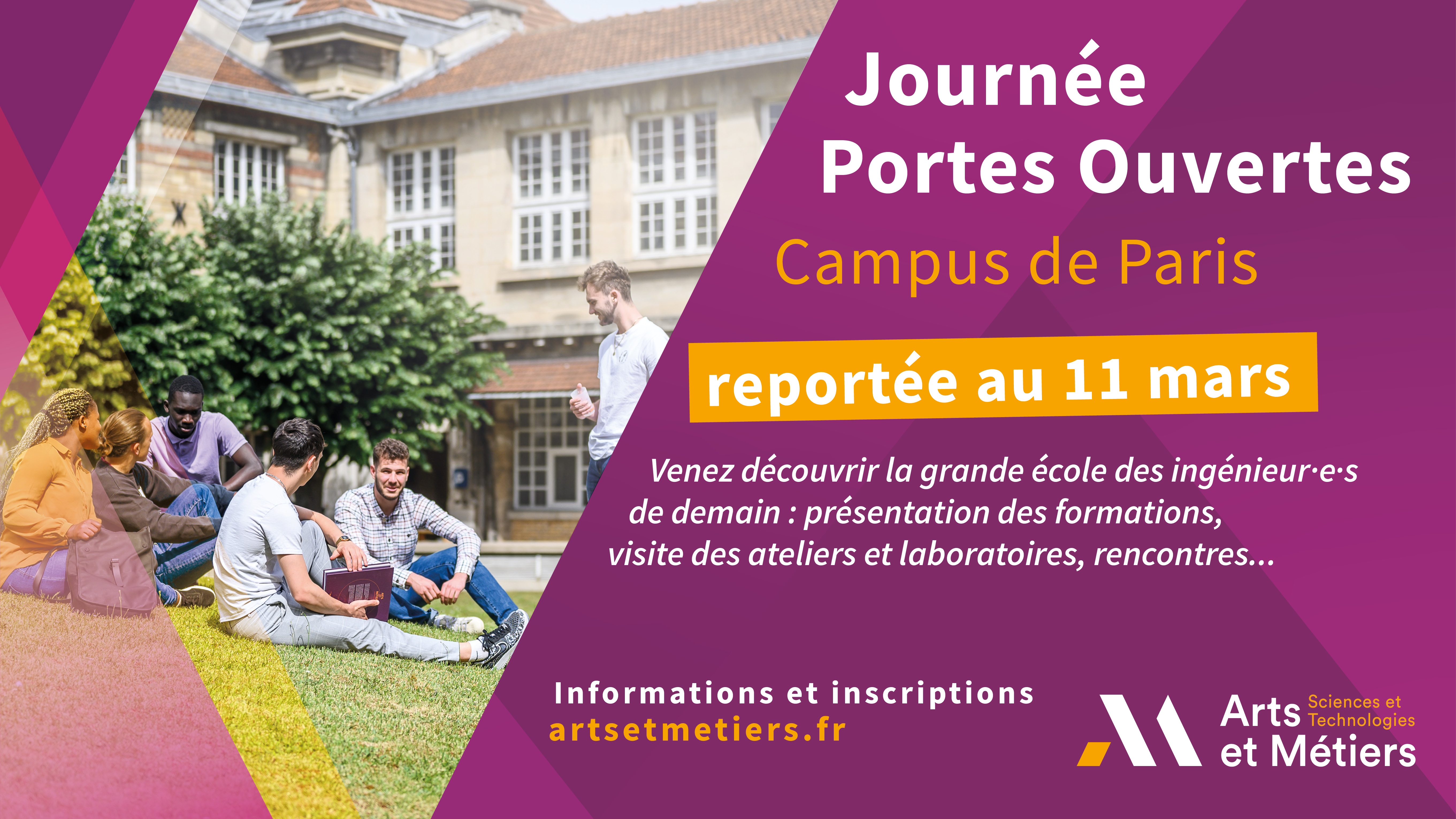 JOURNÉE PORTES OUVERTES - ARTS ET METIERS 2023 - CAMPUS DE PARIS