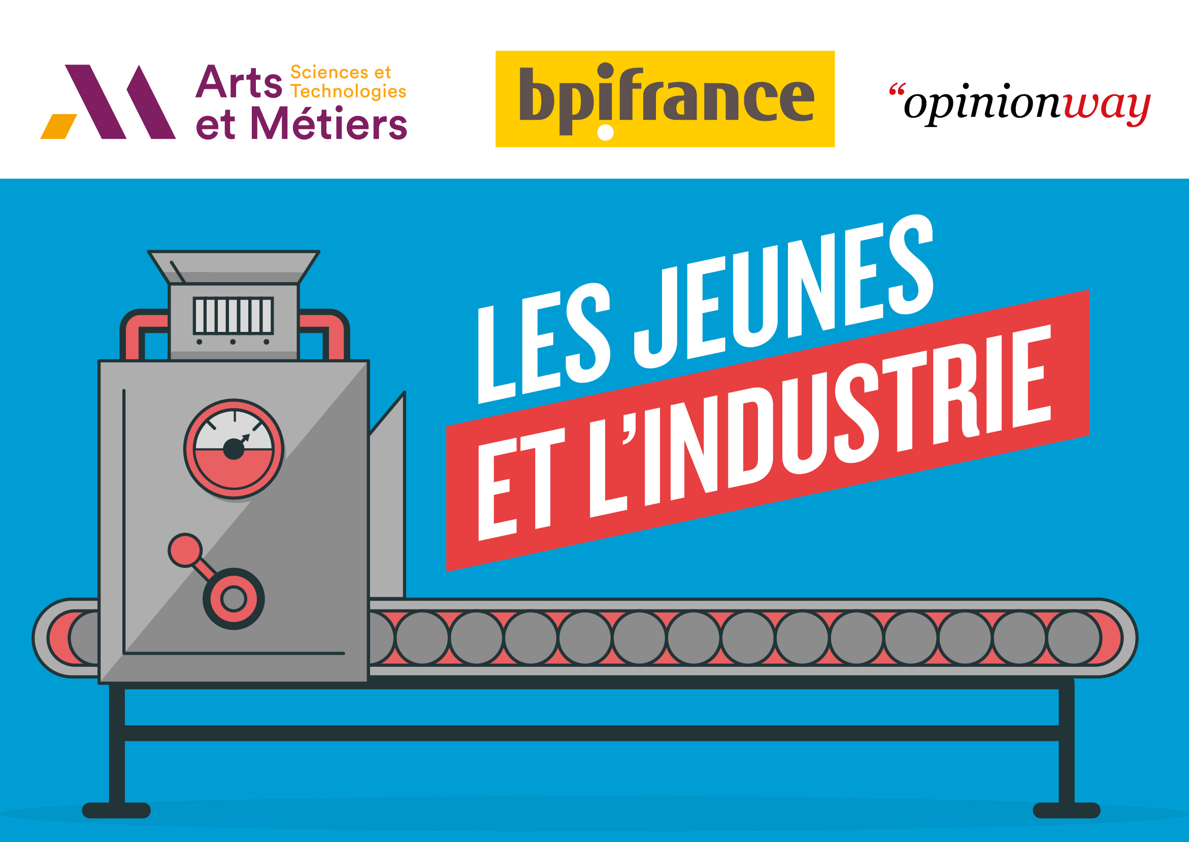 Sondage OpinionWay pour Arts et Métiers et Bpifrance réalisé auprès d’un échantillon de 405 lycéens, représentatif de la population des lycéens de Première et Terminale en série S* et Technologique, constitué selon la méthode des quotas, au regard des critères de sexe, de série et de niveau d’étude, après stratification par région de résidence. Depuis 2021 et la réforme du baccalauréat général, le critère « série scientifique » a été remplacé par le fait de suivre au moins deux enseignements de spécialité s