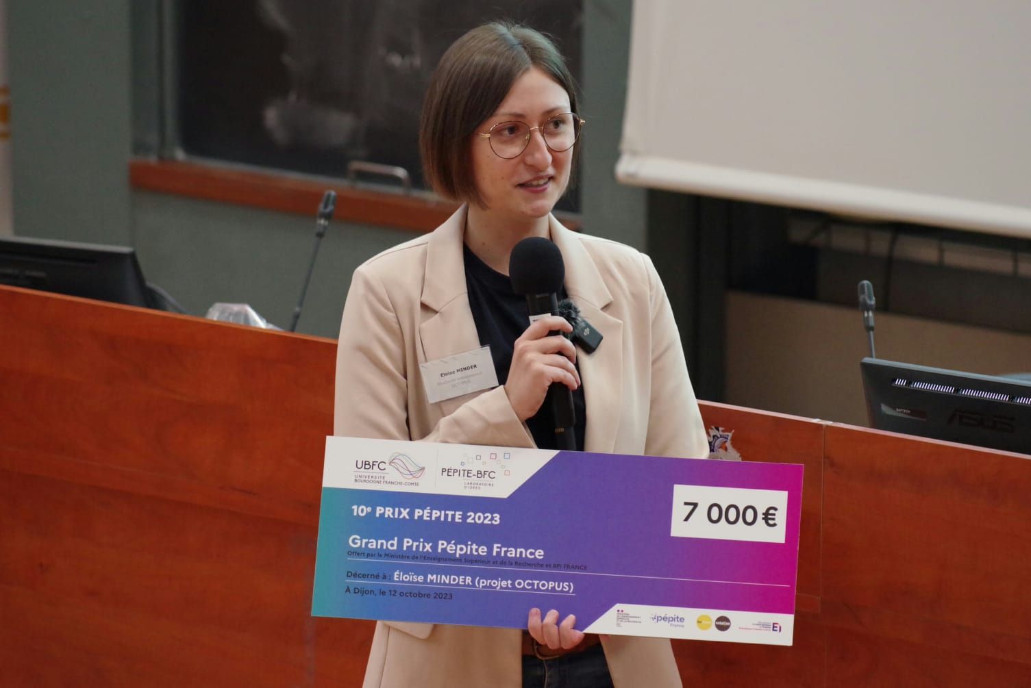 Eloïse Minder, lauréate du Grand Prix National Pépite Bourgogne-Franche-Comté 2023