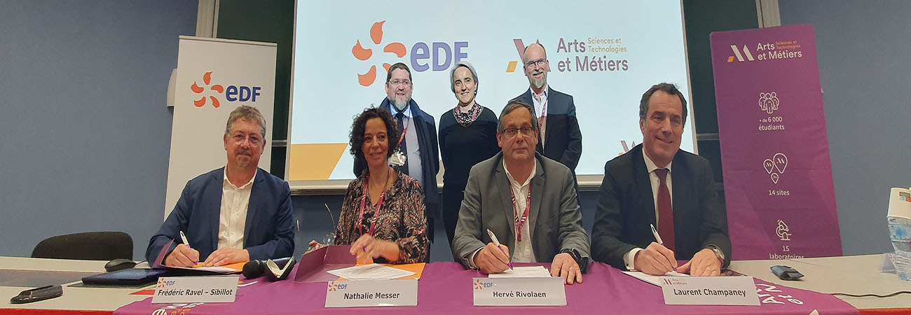 Signature partenariat ENSAM Angers EDF
