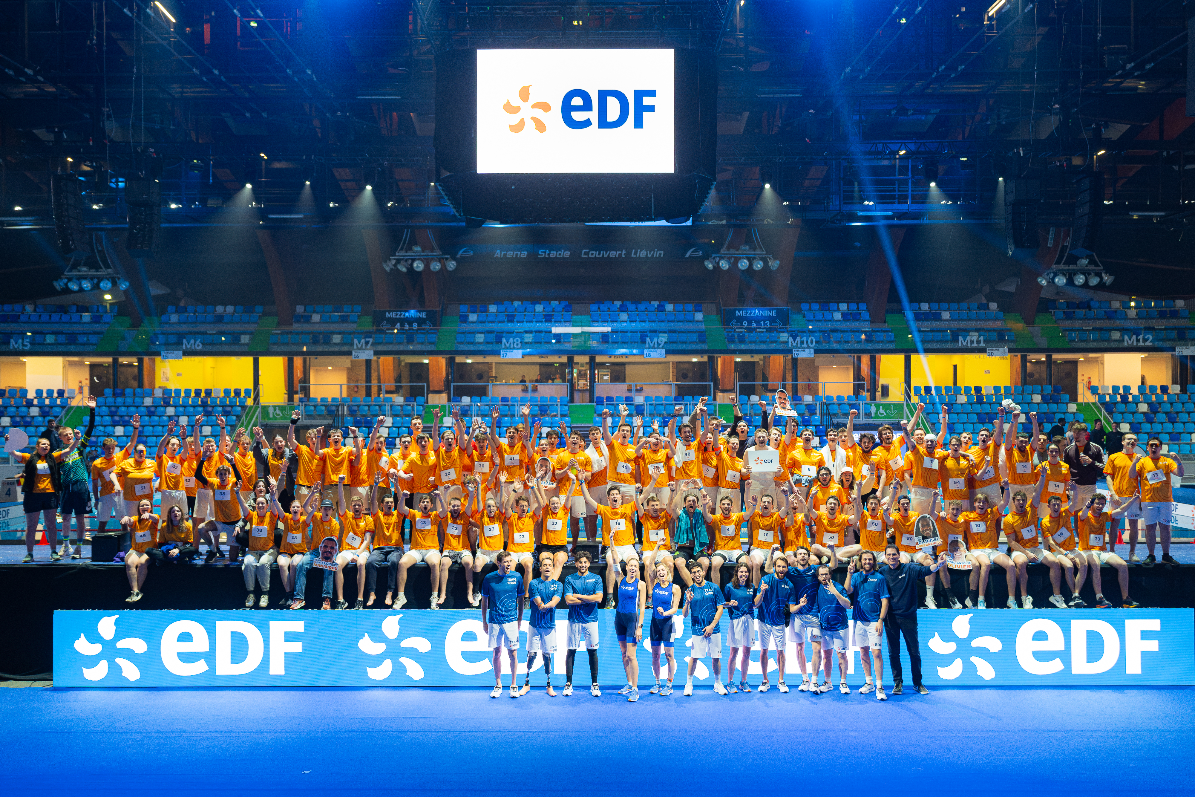 Photo du groupe pour le challenge paralympique EDF