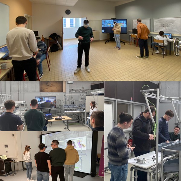 En mars, des élèves-ingénieurs en productique maintenance du campus de Bordeaux ont participé à une expérimentation pédagogique avec un jumeau numérique.