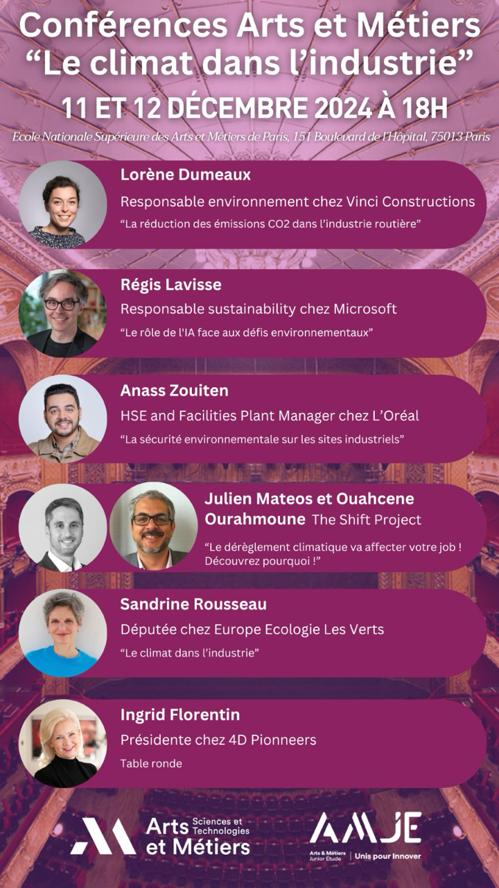 Conférences AMJE : Le Climat dans l'Industrie (banner)