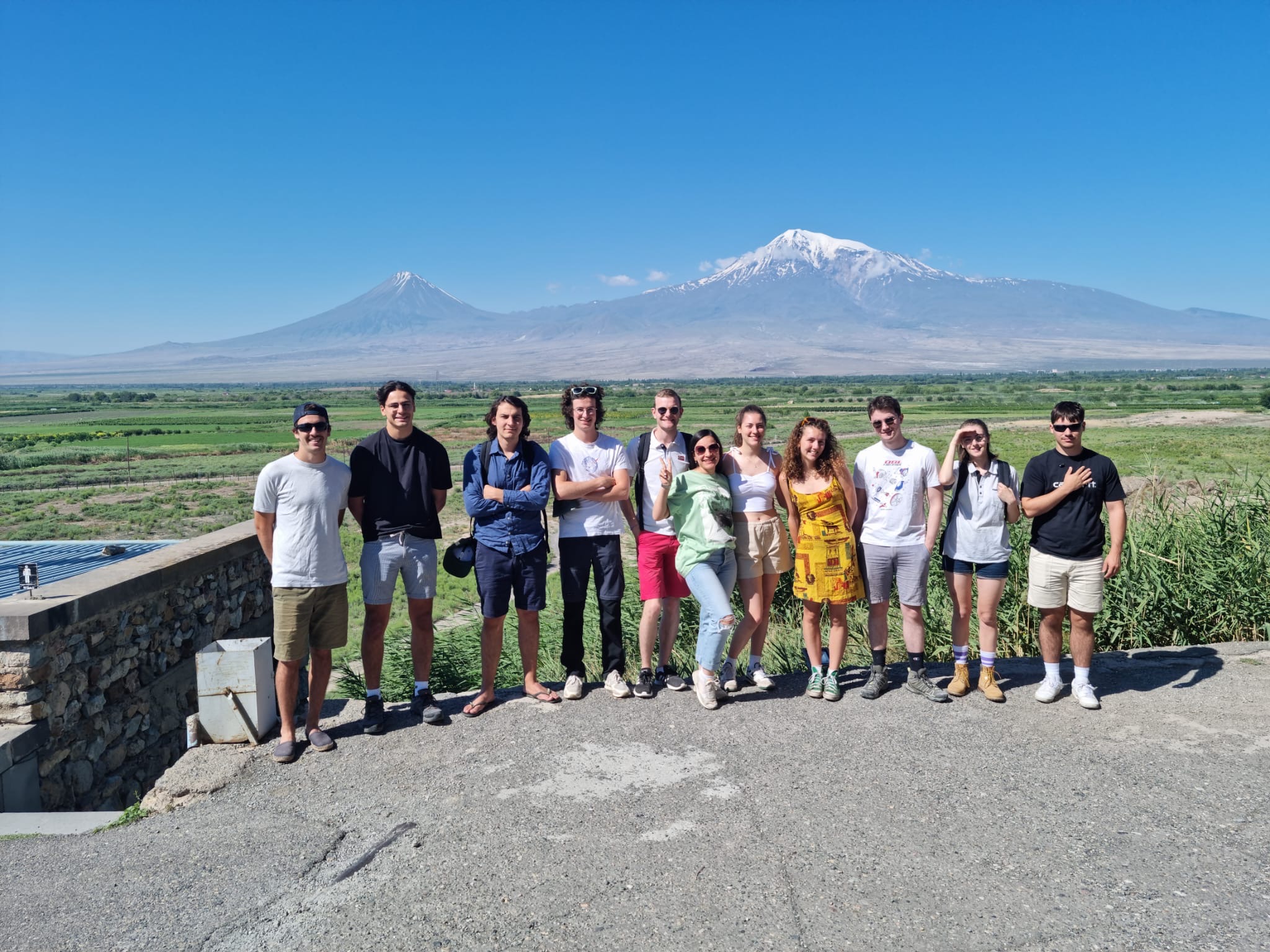 groupe d'étudiants en Arménie