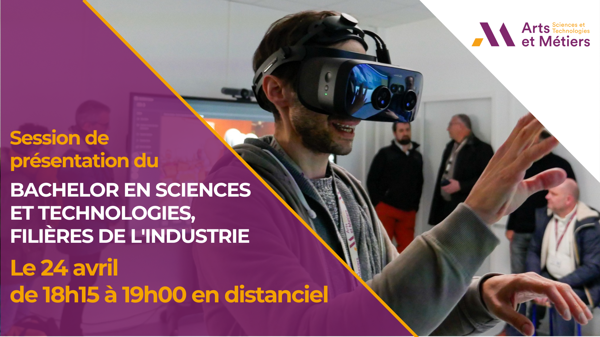 Webinaire : Bachelor Bachelor en Sciences et Technologies, filière de l'industrie Arts et Métiers (banner)