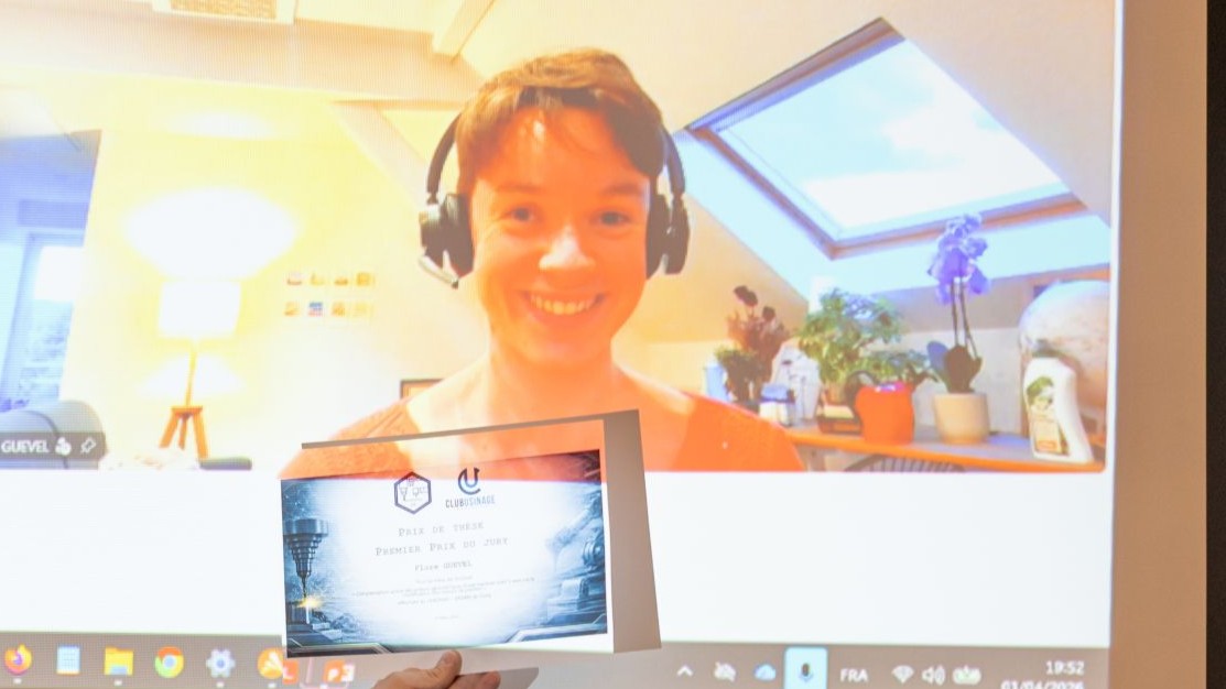 Flore Guevel lauréate du 1er prix du jury Manufacturing’21 – Club Usinage Innovation 2026