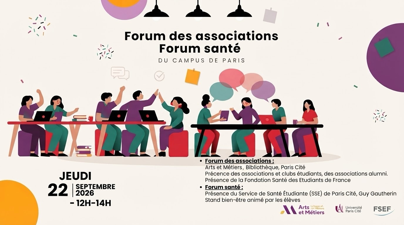 Campus Arts et Métiers de Paris : Forum des associations et Forum santé 2026