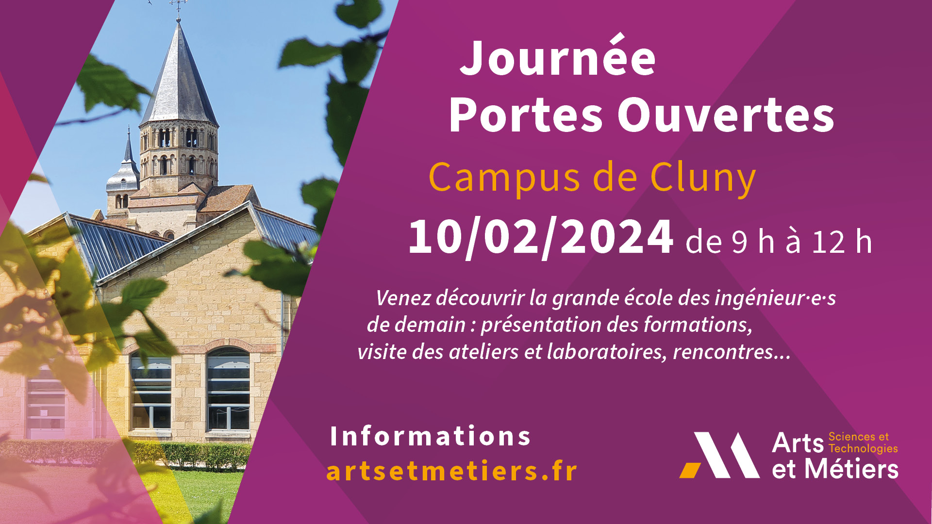 Journée portes ouvertes campus arts et métiers cluny ensam