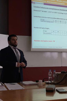 Damien Chevalier lors de sa soutenance