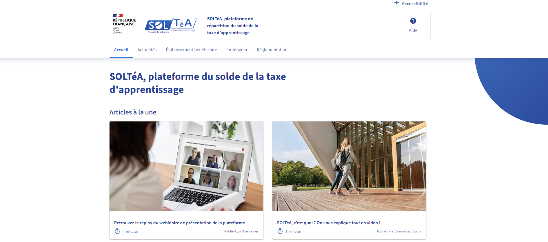 soltea site prévisualisation - Taxe apprentissage