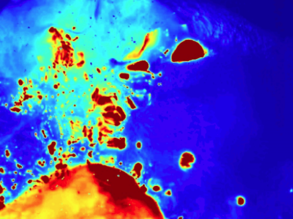 capture écran Combustion d’un amas de poudres