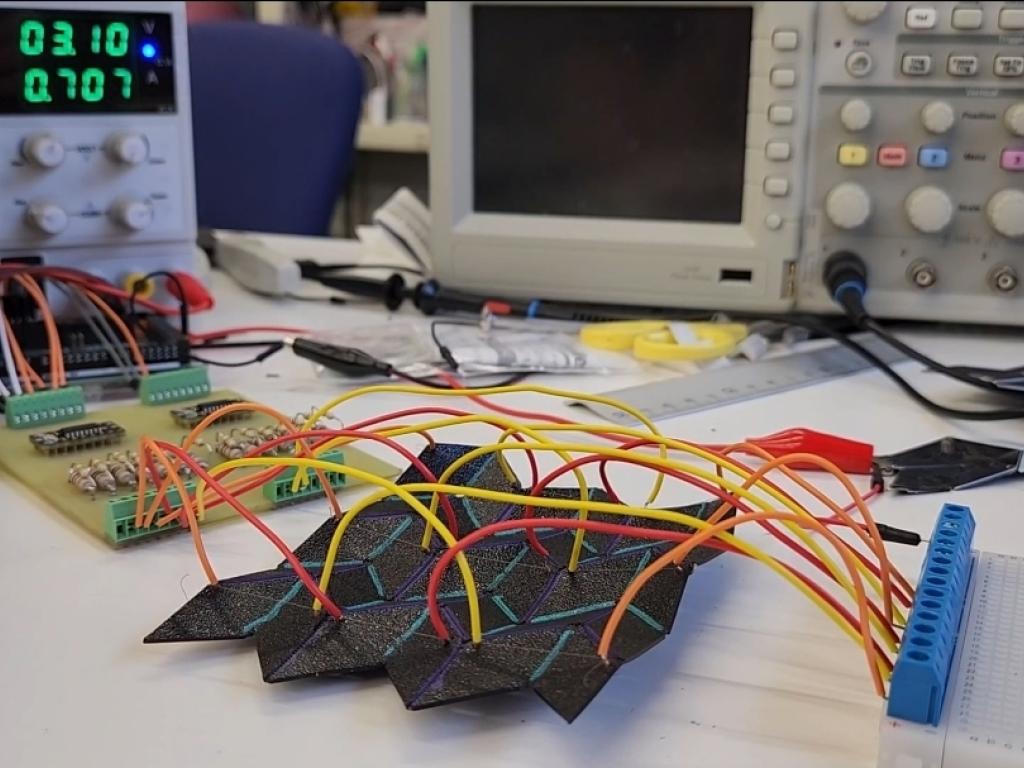 Origami prototype using shape-memory wires