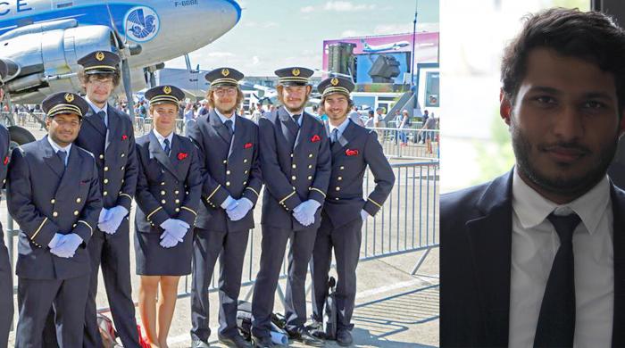 Ronald Jospeh et ses camarades au Salon du Bourget