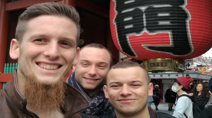 Etudiants master MTI3D de l 'institut Arts et Métiers de Laval au Japon