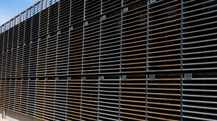 Façade expérimentale de la Halle Bois 