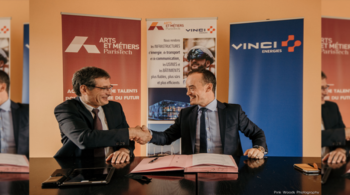 Hervé Adam, Directeur Général VINCI Energies France et Alexandre Rigal, Directeur Général Délégué d’Arts et Métiers
