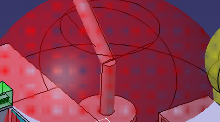 Simulation numérique des espaces du robot et de l'opérateur