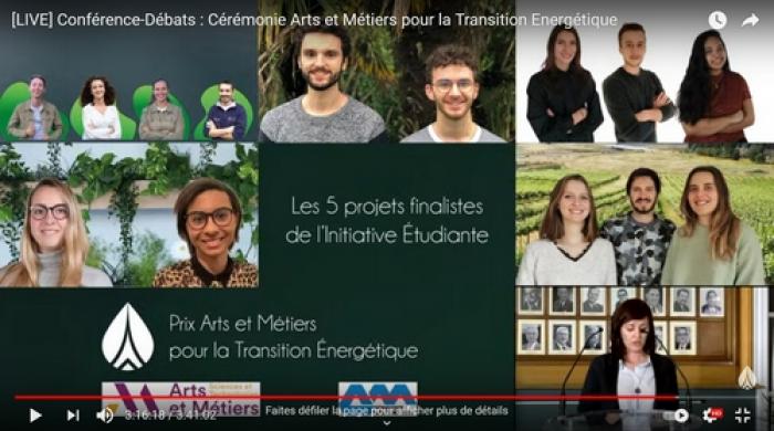 Cérémonie arts et métiers pour la transition énergétique