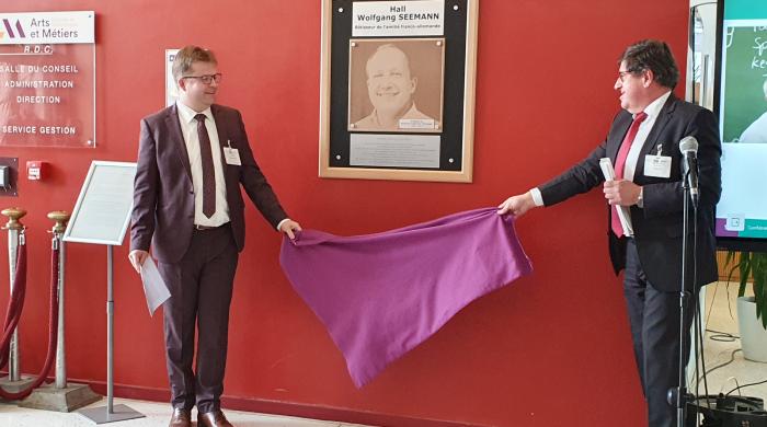 Inauguration Hall Wolfgang Seemann par M. Fontaine et M. Hirth