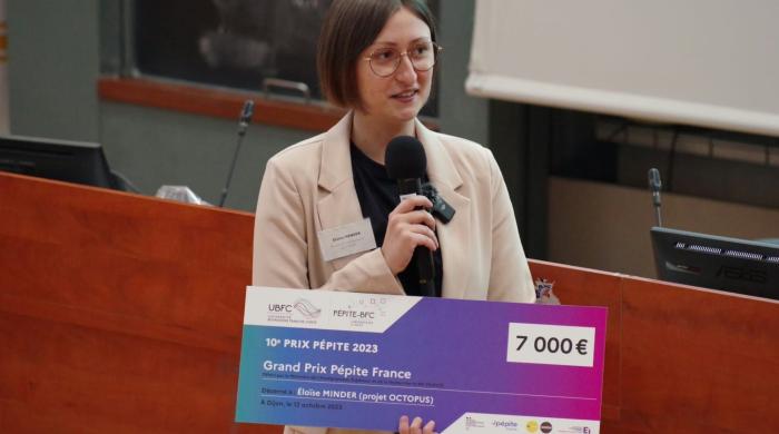Eloïse Minder, lauréate du Grand Prix National Pépite Bourgogne-Franche-Comté 2023
