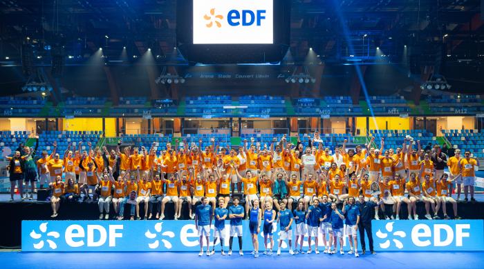 Photo du groupe pour le challenge paralympique EDF